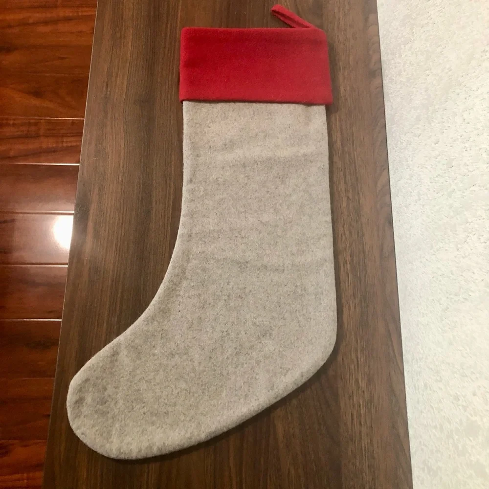 Crate & Barrel Snowman Christmas Stocking